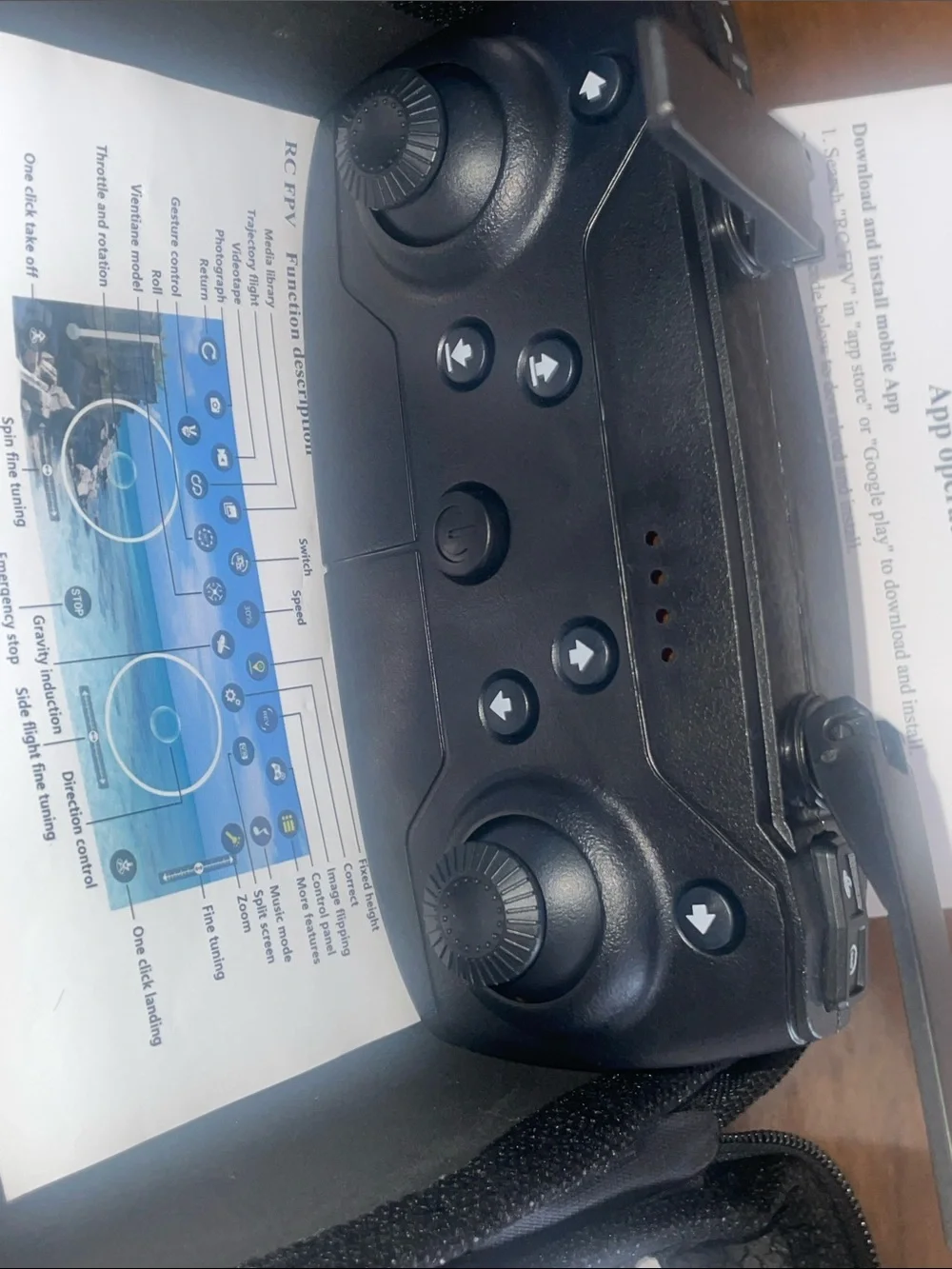 Black Foldable Drone with Remote Controller - Compact Portable Quadcopter
